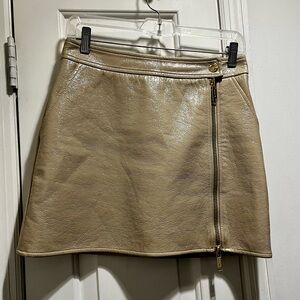 NWOT Michael Kors nude mini skirt with zipper on the side